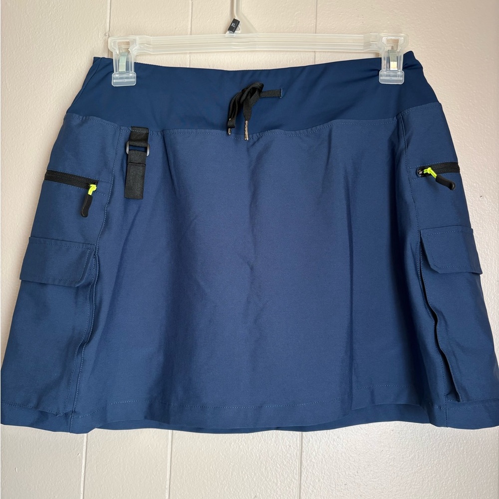 Active Navy Performance Skort with Utility Pockets